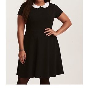 Torrid textured skater dress